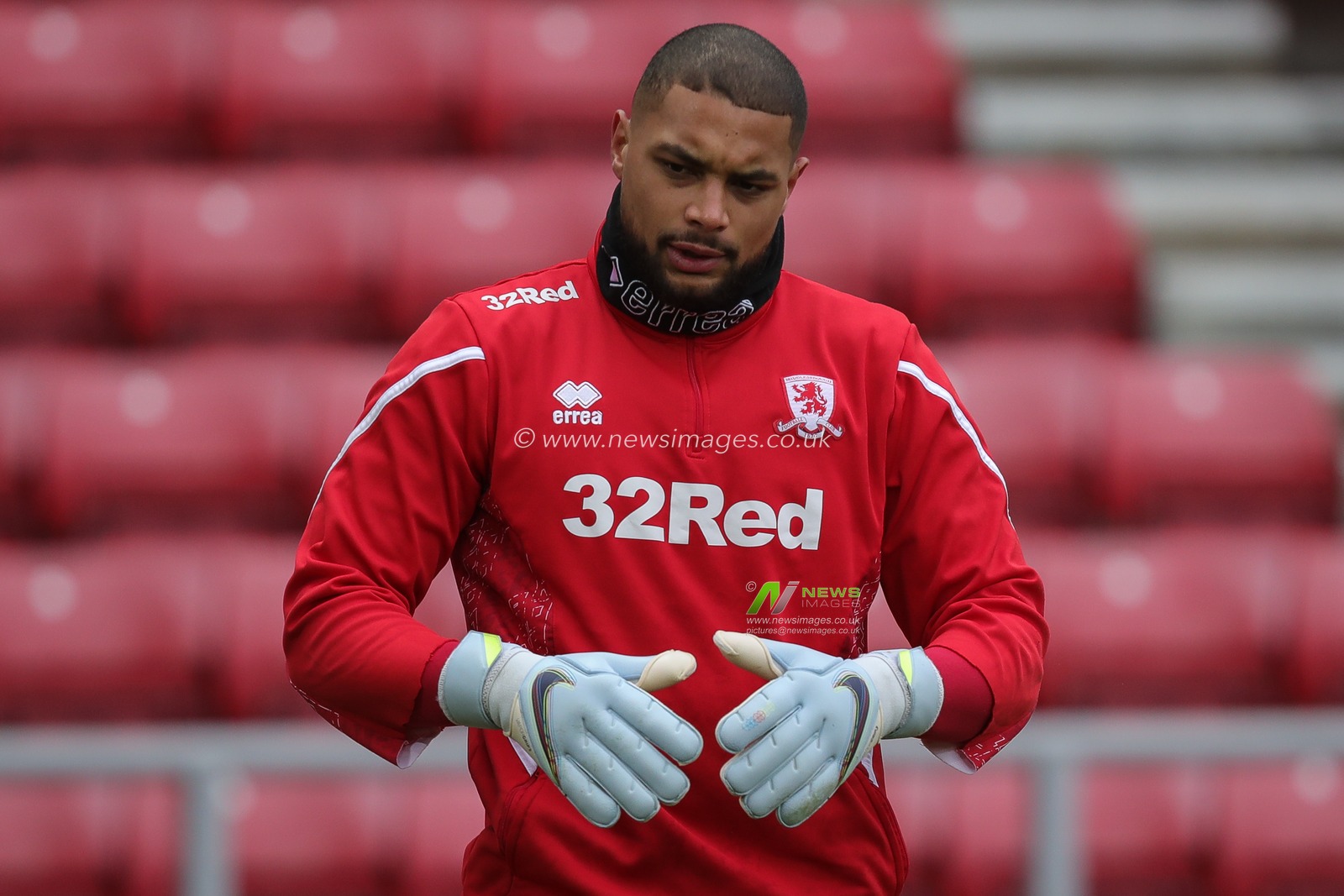 Zack Steffen #1 of Middlesbrough during the pre match warm up ahead of the Sky Bet Championship match Sunderland vs Middlesbrough at Stadium Of Light, Sunderland, United Kingdom, 22nd January 2023

(Photo by James Heaton/News Images)