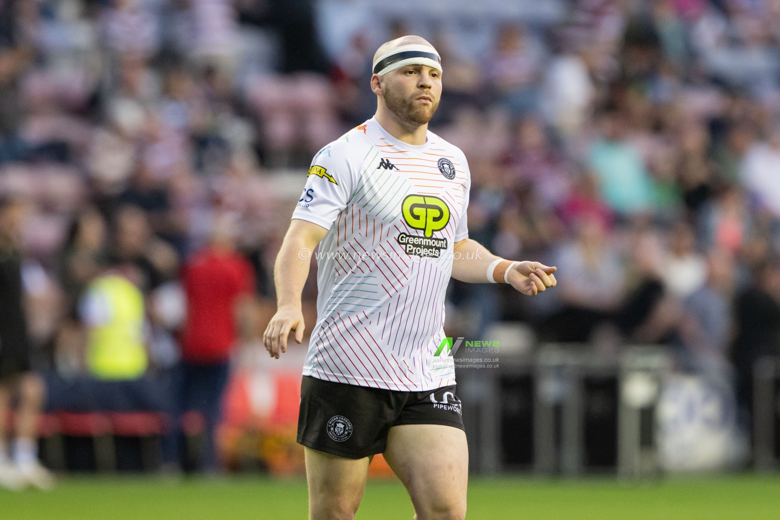 Liam Marshall of Wigan Warriors warms up ahead of the Betfred Super League Round 25 match Wigan Warriors vs Hull KR at The Brick Community Stadium, Wigan, United Kingdom, 6th September 2024

(Photo by Cody Froggatt/News Images)