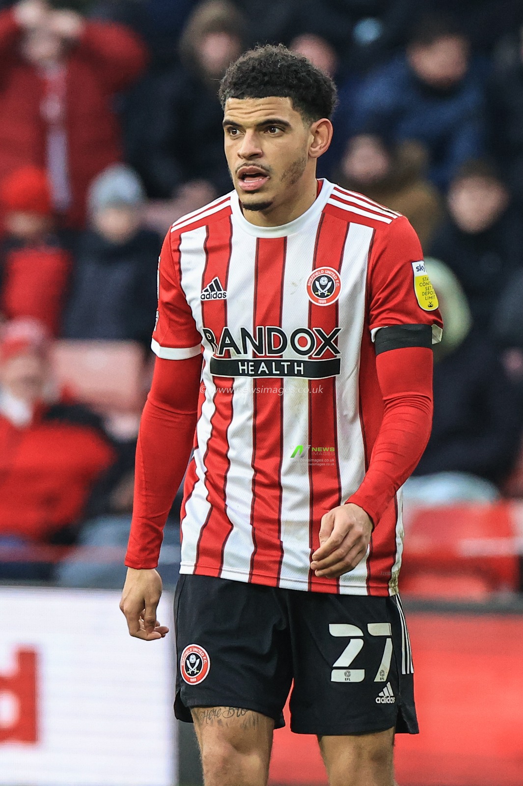Morgan Gibbs-White #27 of Sheffield United during the game