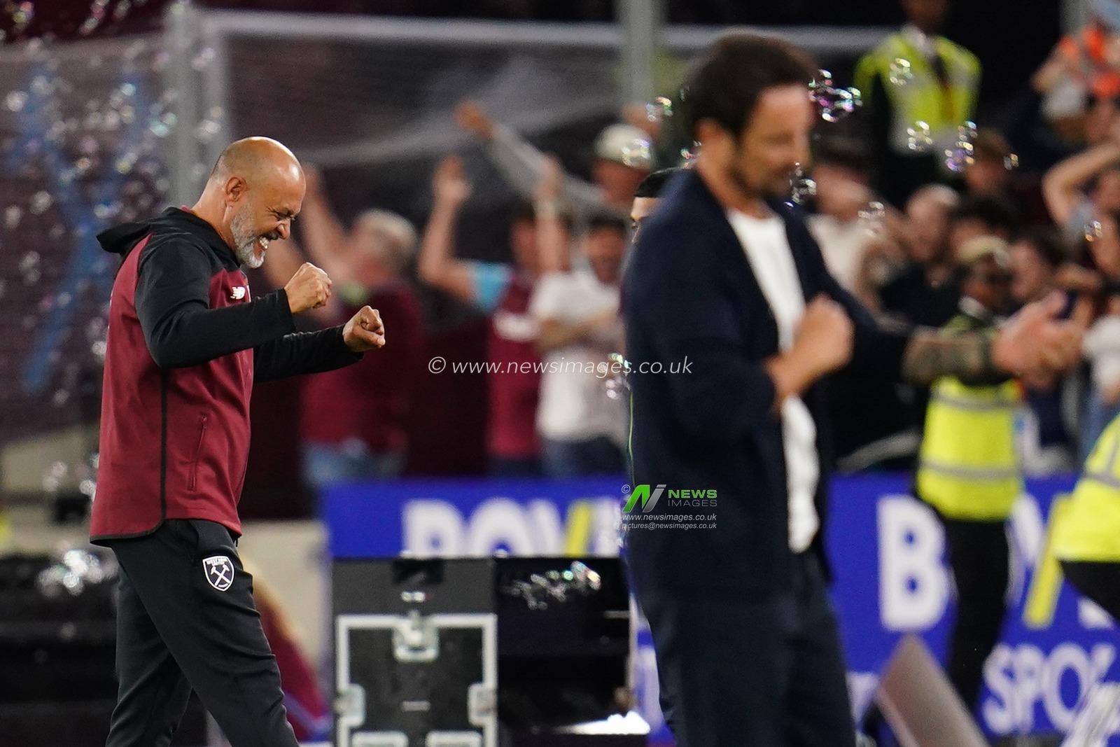 Nuno Espirito Santo manager of West Ham United celebrates 1-0 lead during the Sky Bet Championship match West Ham United vs Wolverhampton Wanderers at London Stadium, London, United Kingdom on 01 September 2026

(Photo by Harvey Murphy/News Images)