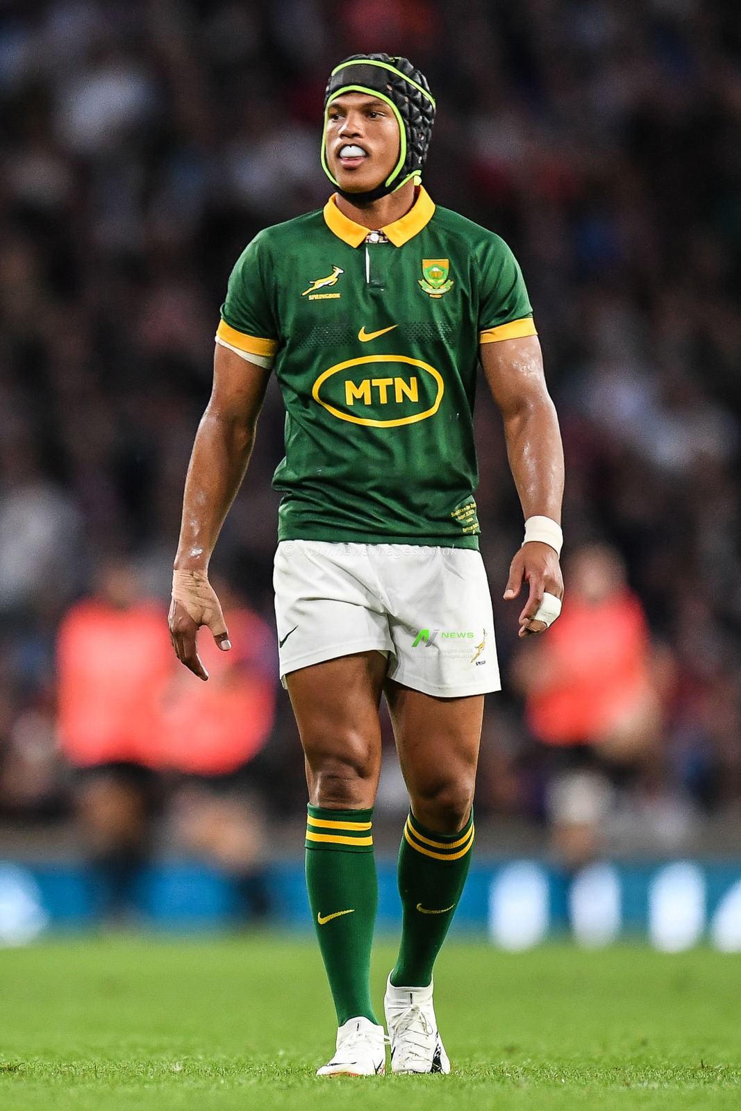Kurt-Lee Arendse of South Africa during the International match South Africa vs New Zealand at Twickenham Stadium, Twickenham, United Kingdom, 25th August 2023

(Photo by Mike Jones/News Images)