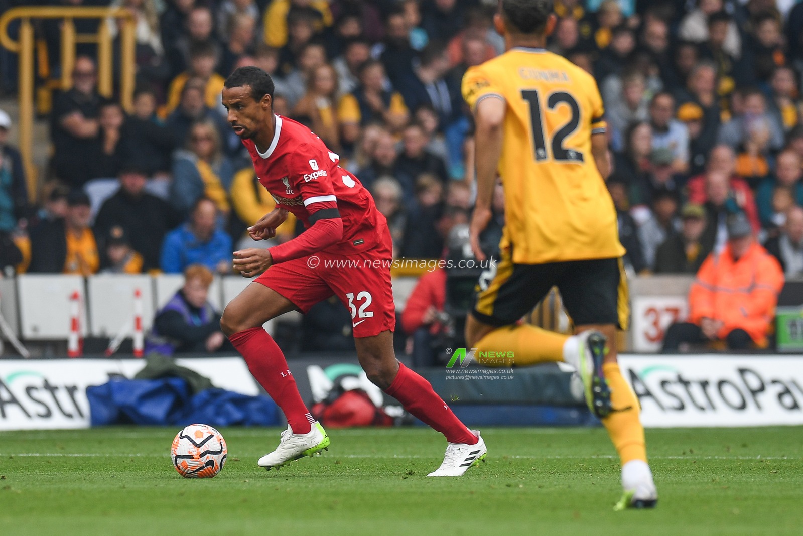 Joel Matip #32 of Liverpool during the Premier League match Wolverhampton Wanderers vs Liverpool at Molineux, Wolverhampton, United Kingdom, 16th September 2023

(Photo by Mike Jones/News Images)