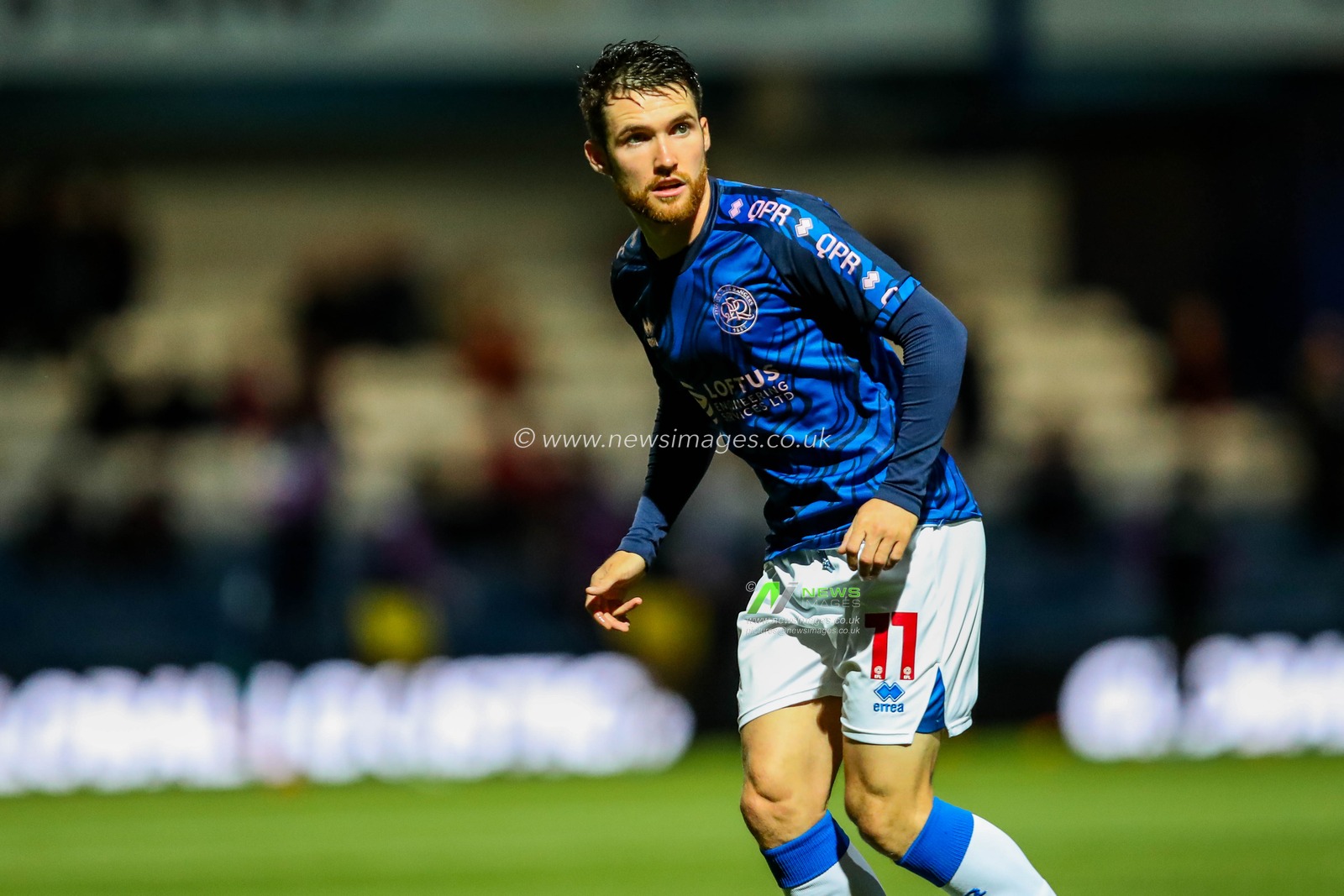 Paul Smyth of Queens Park Rangers warms up prior to the Carabao Cup match Queens Park Rangers vs Crystal Palace at Kiyan Prince Foundation Stadium, London, United Kingdom, 17th September 2024

(Photo by Izzy Poles/News Images)