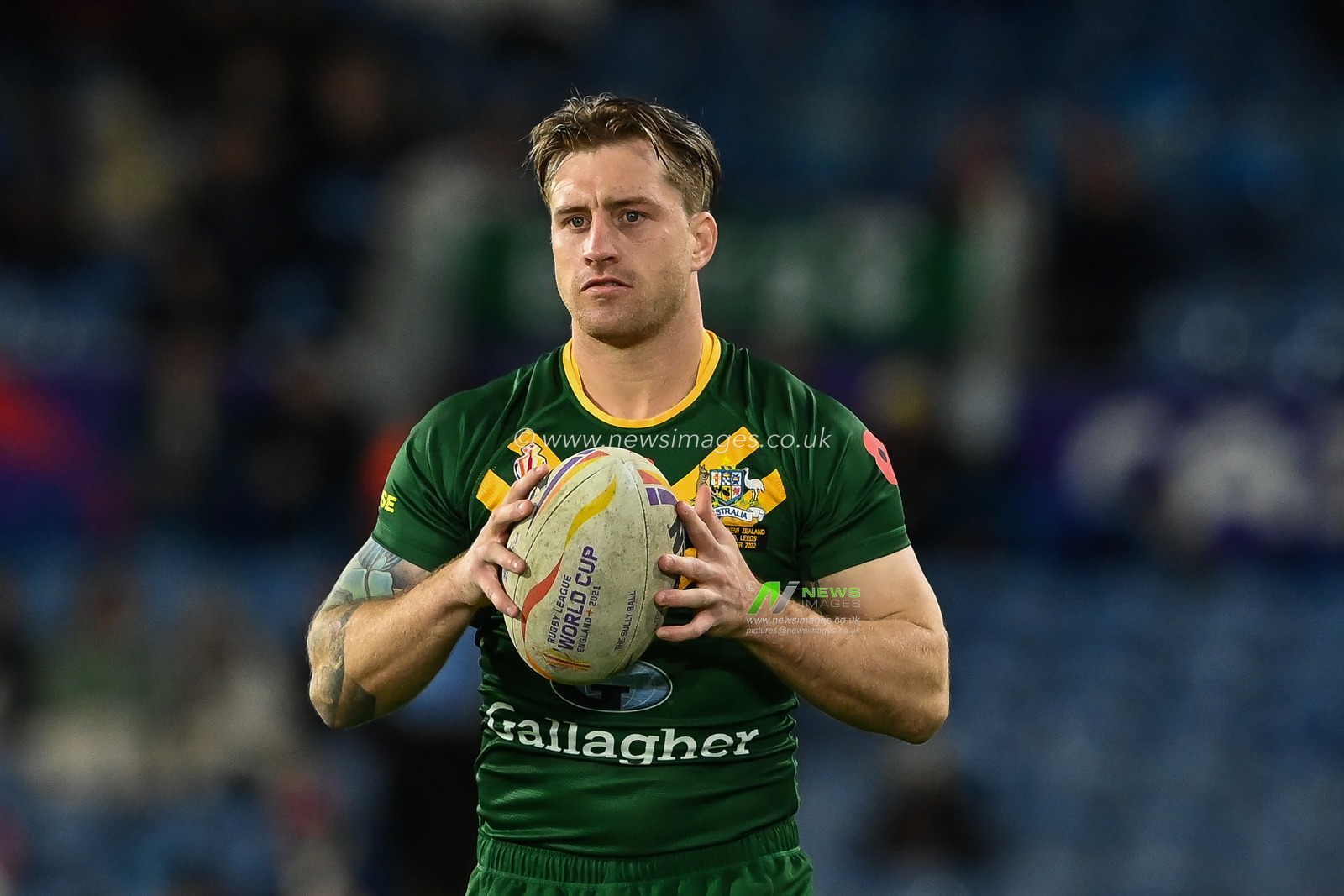 Cameron Munster of Australia during the Rugby League World Cup 2021 Semi Final match Australia vs New Zealand at Elland Road, Leeds, United Kingdom, 11th November 2022

(Photo by Craig Thomas/News Images)