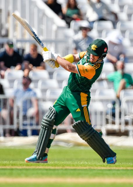Tom MOORES of Nottingham Outlaws batting during the Royal London One-day Cup match Nottinghamshire vs Essex at Trent Bridge, Nottingham, United Kingdom, 11th August 2024

(Photo by Mark Dunn/News Images)