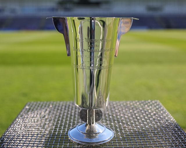 The Warrington and Wigan Challenge Cup trophy during the Betfred Super League round 9 match Warrington Wolves vs Wigan Warriors at The Halliwell Jones Stadium, Warrington, United Kingdom on 24 April 2026

(Photo by Mark Cosgrove/News Images)