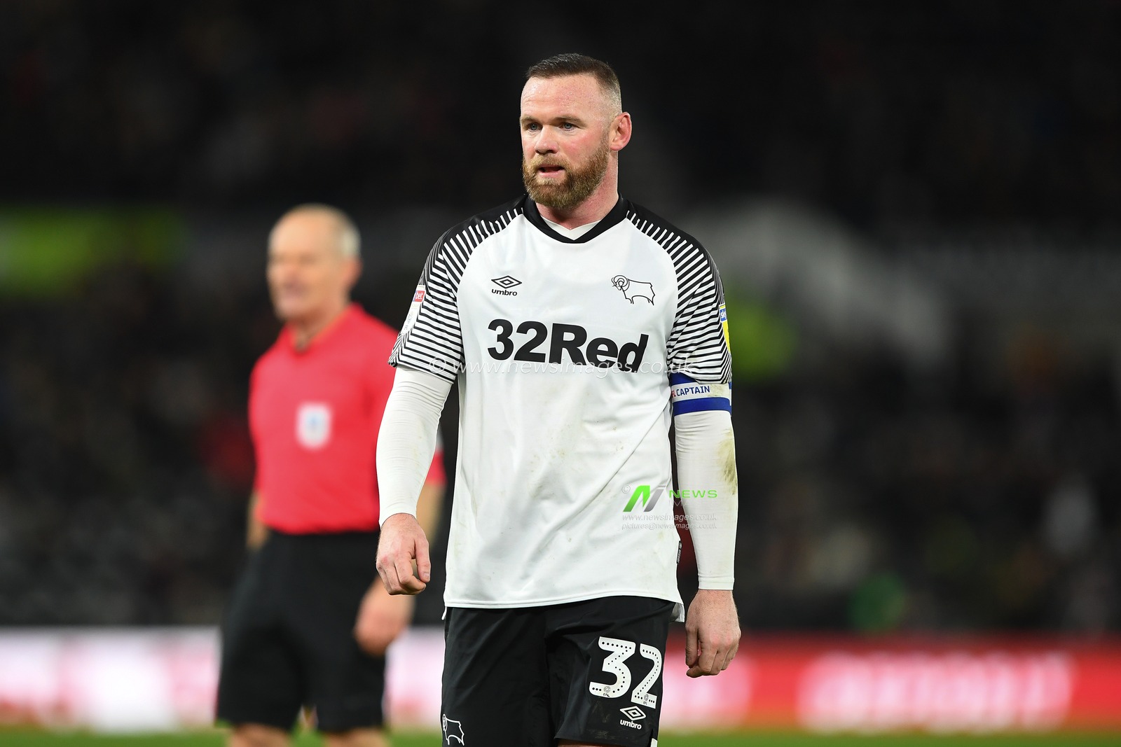 18th January 2020, Pride Park Stadium, Derby, England; Sky Bet Championship, Derby County v Hull City : Derby County Player-Coach Wayne Rooney 

Credit: Jon Hobley/News Images