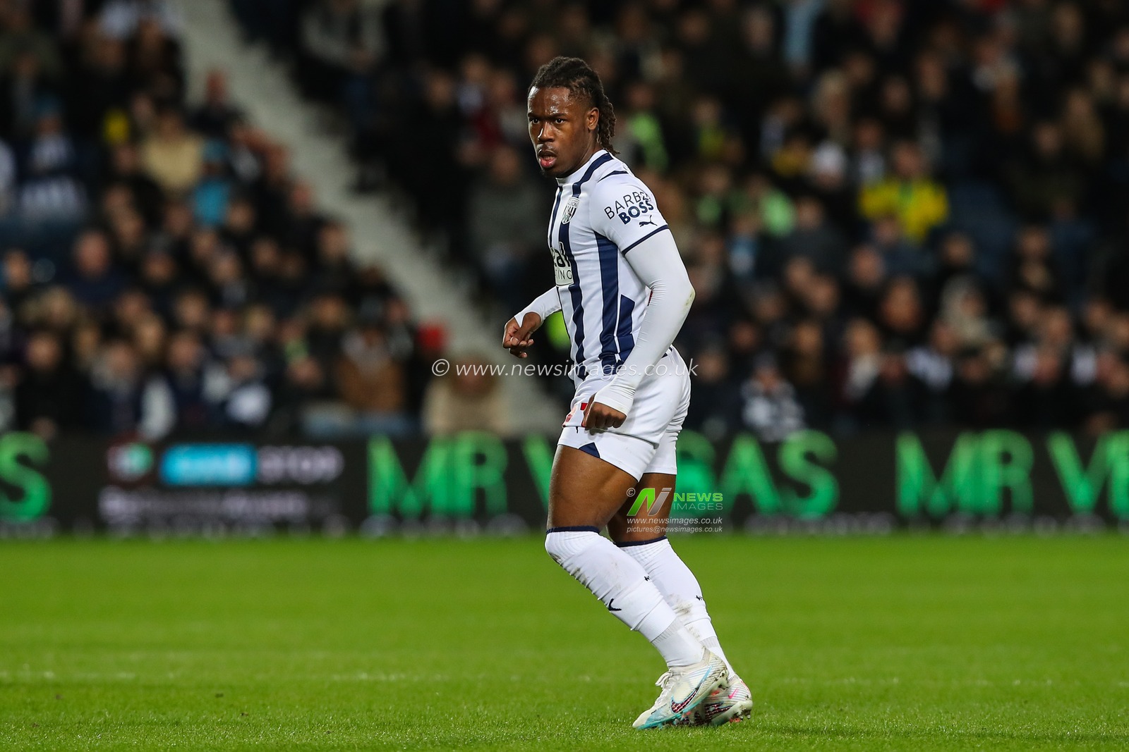 Brandon Thomas-Asante of West Bromwich Albion during the Sky Bet Championship match West Bromwich Albion vs Southampton at The Hawthorns, West Bromwich, United Kingdom, 16th February 2024

(Photo by Gareth Evans/News Images)