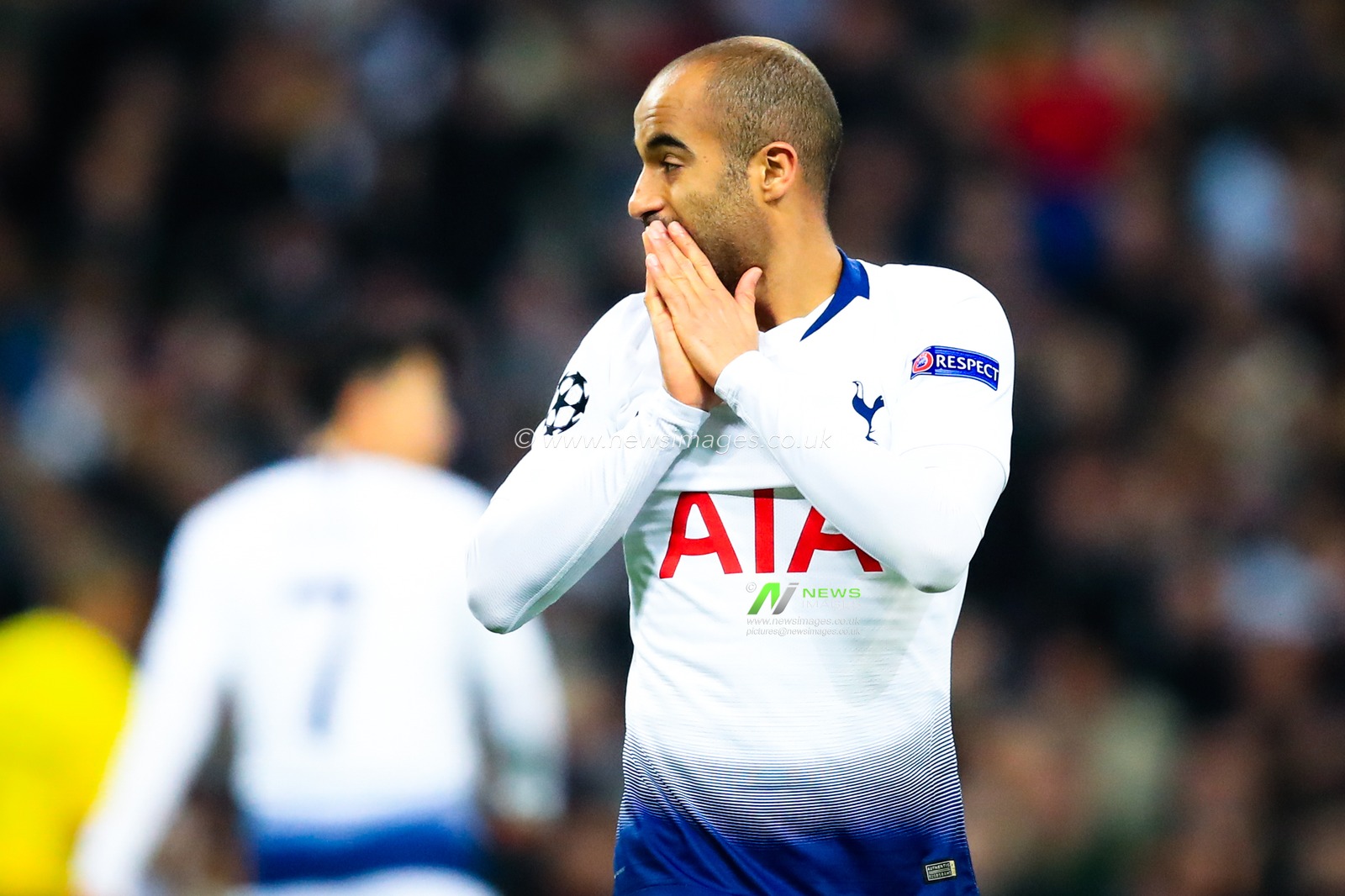 13th February 2019, Wembley Stadium, London, England; UEFA Champions League, Round of 16, Tottenham vs Borussia Dortmund ; Lucas Moura (27) of Tottenham reacts to a missed opportunity early in the game


Credit: Georgie Kerr/News Images