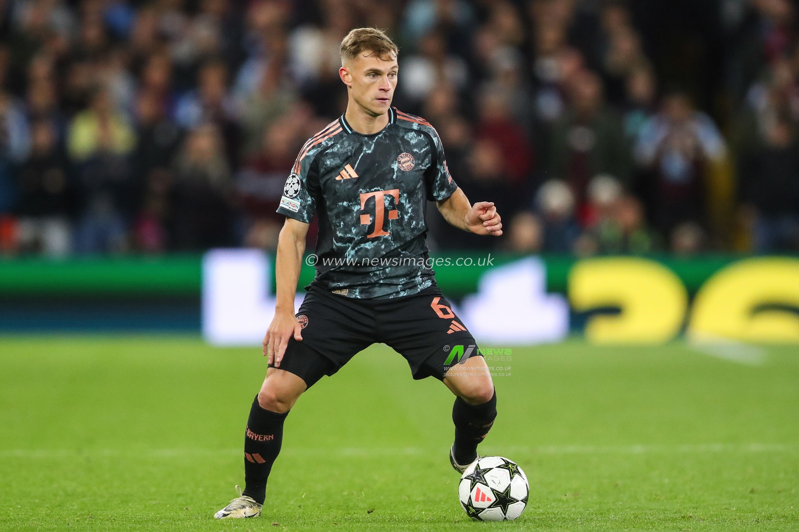 Joshua Kimmich of Bayern Munich in action during the UEFA Champions League League Stage match Aston Villa vs Bayern Munich at Villa Park, Birmingham, United Kingdom, 2nd October 2024

(Photo by Gareth Evans/News Images)