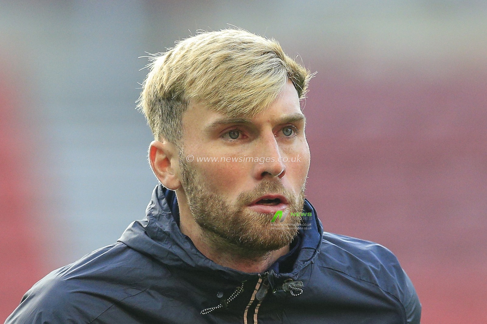 Aaron O'Driscoll #15 of Mansfield Town during the pre-game warmup