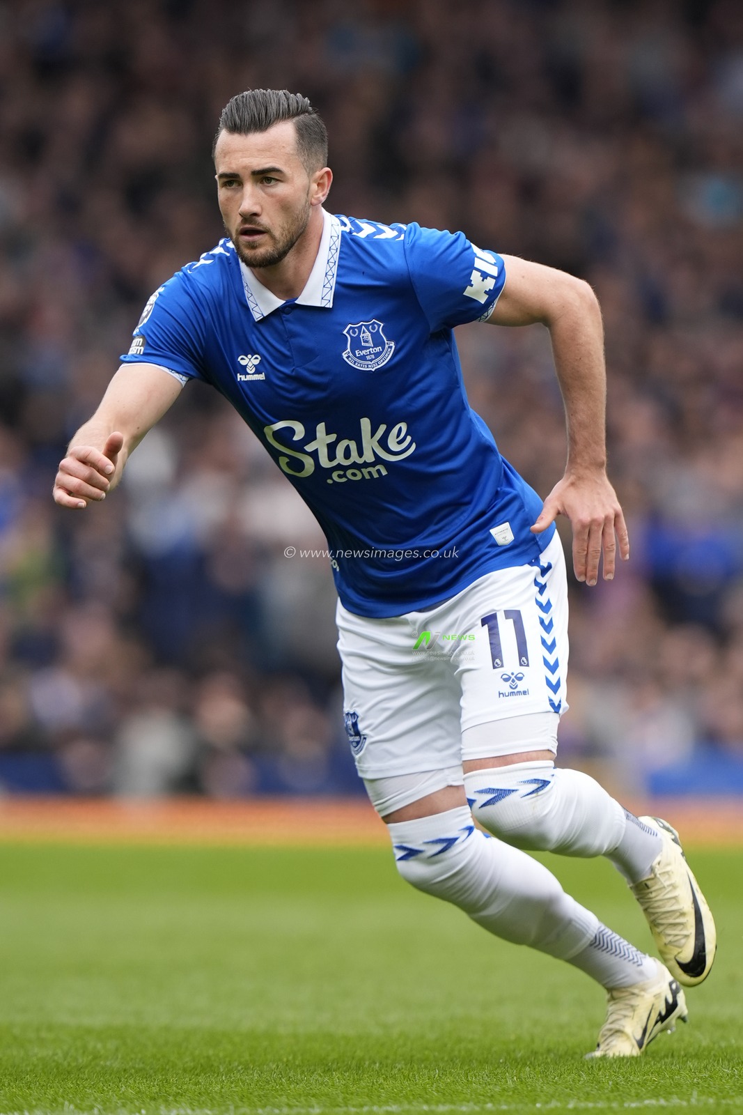Jack Harrison of Everton during the Premier League match Everton vs Nottingham Forest at Goodison Park, Liverpool, United Kingdom, 21st April 2024

(Photo by Steve Flynn/News Images)