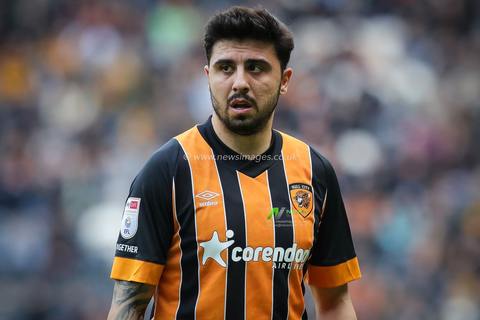Ozan Tufan #7 of Hull City during the Sky Bet Championship match Hull City vs Watford at MKM Stadium, Hull, United Kingdom, 22nd April 2023

(Photo by James Heaton/News Images)