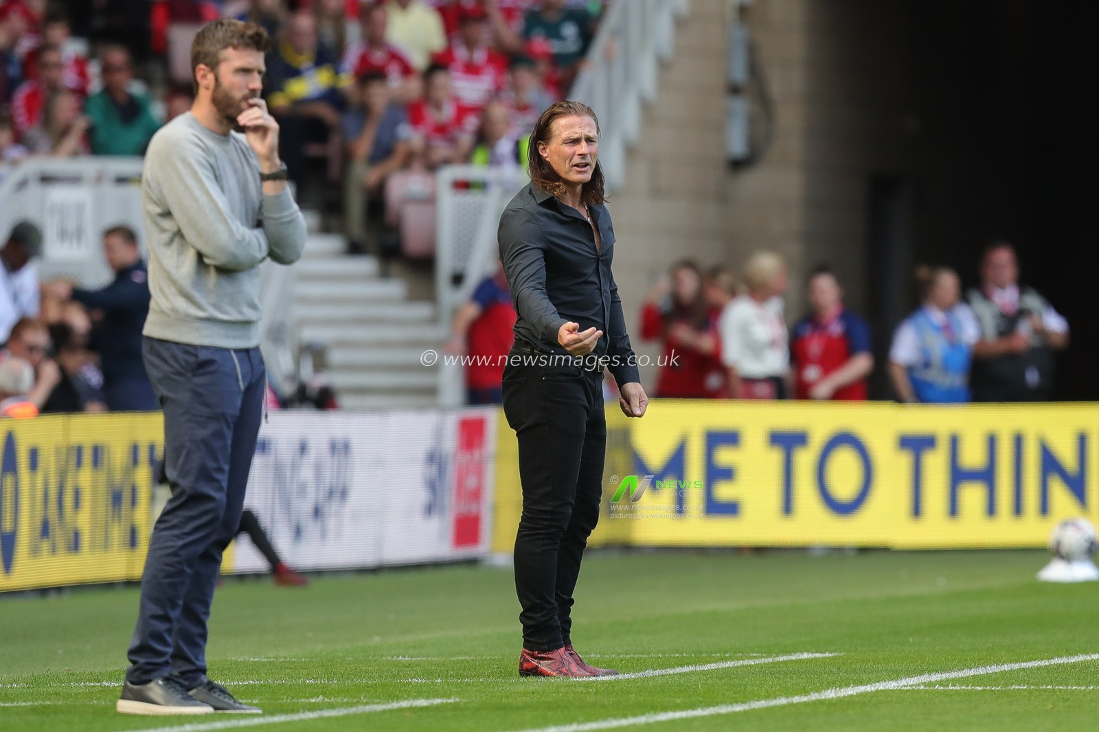 Gareth Ainsworth manager of Queens Park Rangers gestures and reacts during the Sky Bet Championship match Middlesbrough vs Queens Park Rangers at Riverside Stadium, Middlesbrough, United Kingdom, 2nd September 2023

(Photo by James Heaton/News Images)