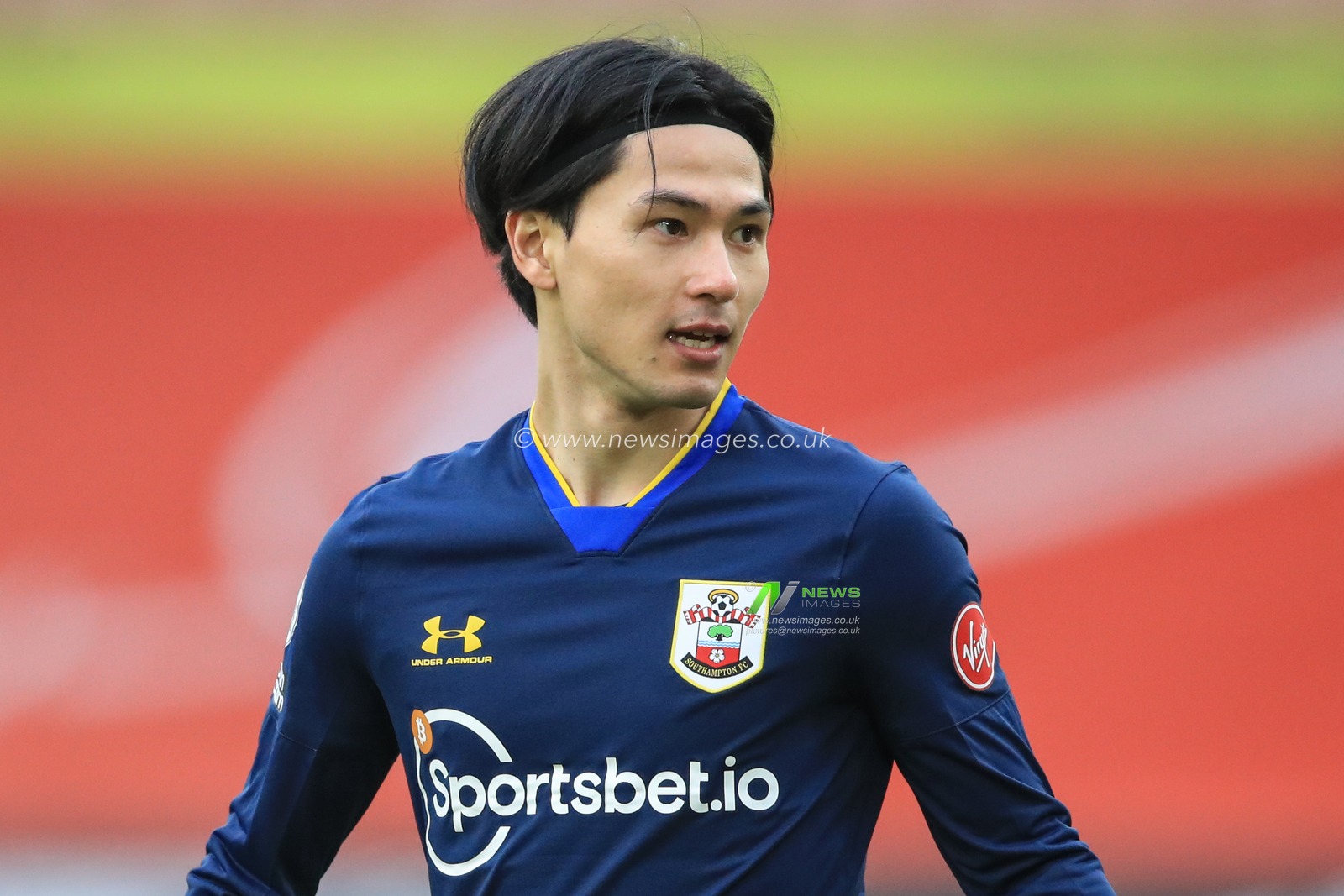 Takumi Minamino #19 of Southampton during the game