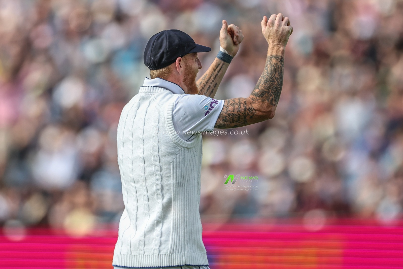 Ben Stokes of England celebrates catching out Alzarri Joseph of West Indies during the 3rd Rothesay Test Match Day One match England vs West Indies at Edgbaston, Birmingham, United Kingdom, 26th July 2024

(Photo by Mark Cosgrove/News Images)