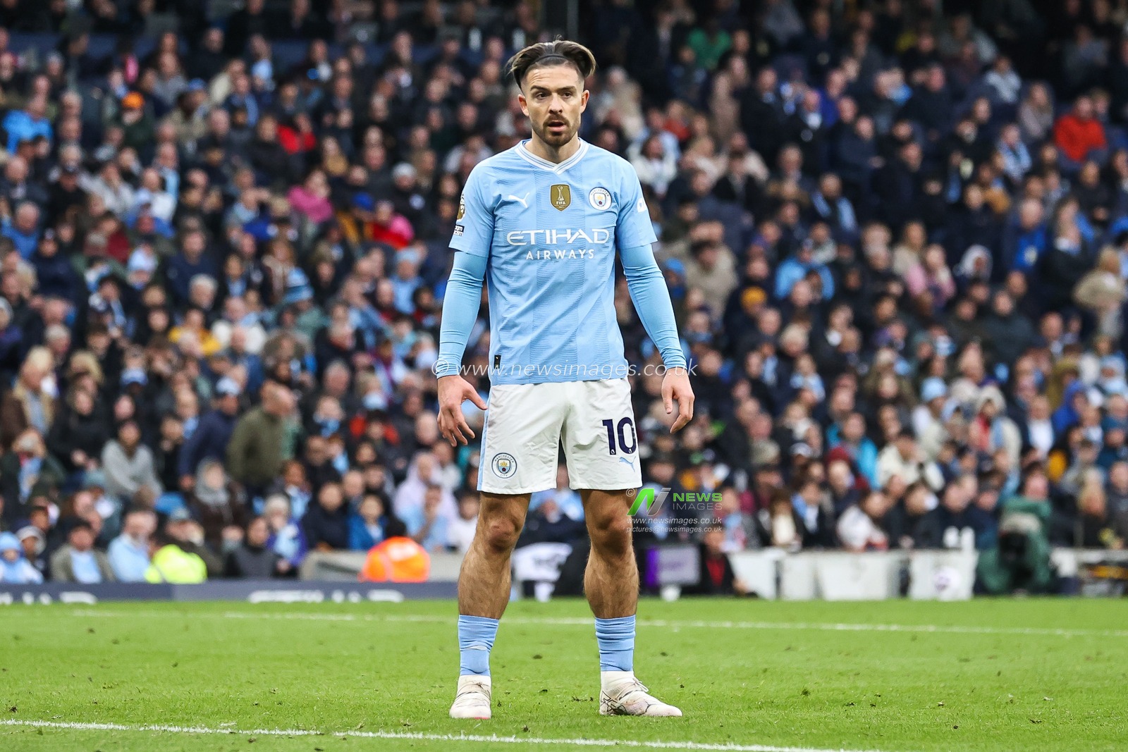 Jack Grealish of Manchester City during the Premier League match Manchester City vs Arsenal at Etihad Stadium, Manchester, United Kingdom, 31st March 2024

(Photo by Mark Cosgrove/News Images)