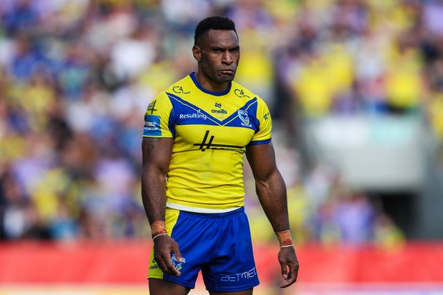 Rodrick Tai of Warrington Wolves during the Betfred Challenge Cup Semi-final match Warrington Wolves vs Leigh Leopards at Totally Wicked Stadium, St Helens, United Kingdom, 11th May 2025

(Photo by Gareth Evans/News Images)