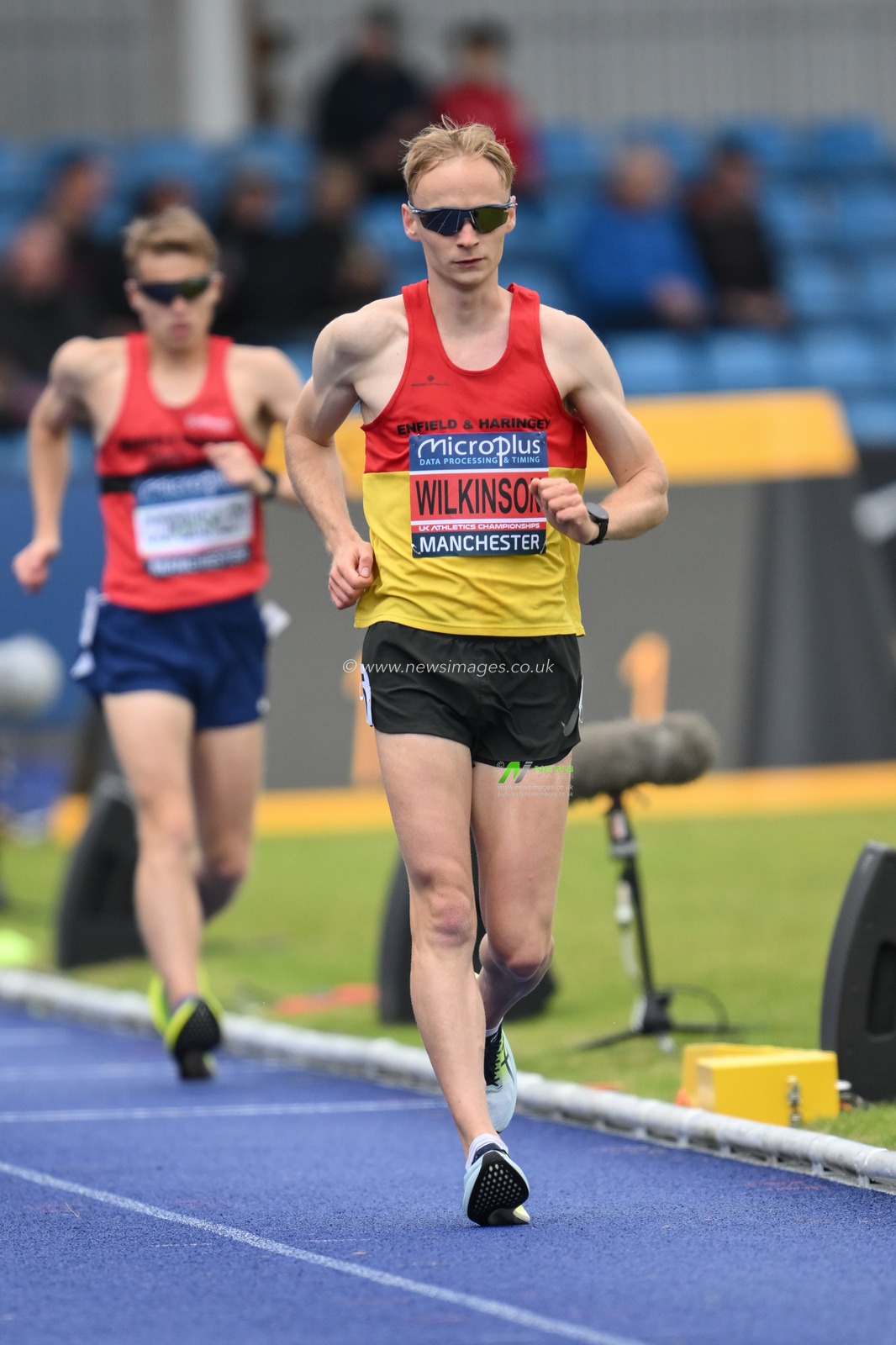 Wilkinson leads the 10000m walk during the Microplus UK Athletics Championships Day 2 at Manchester Regional Arena, Manchester, United Kingdom, 30th June 2024

(Photo by Craig Thomas/News Images)