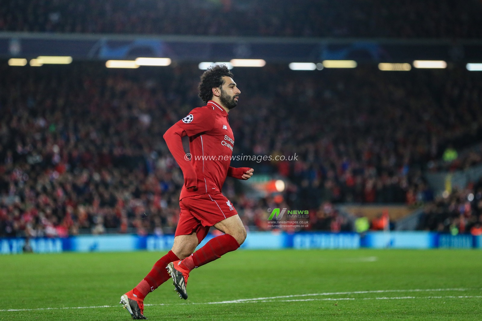 11th December 2018, Anfield, Liverpool, England; UEFA Champions League, Liverpool v Napoli ; Mohamed Salah (11) of Liverpool 


  Credit: Mark Cosgrove/News Images