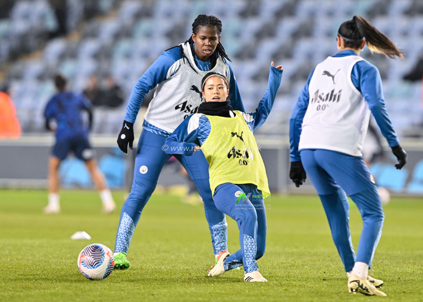 Yui Hasegawa of Manchester City Women warms up ahead of the match, during the FA Women's League Cup Semi-Final match Manchester City Women vs Chelsea FC Women at Joie Stadium, Manchester, United Kingdom, 7th March 2024

(Photo by Cody Froggatt/News Images)