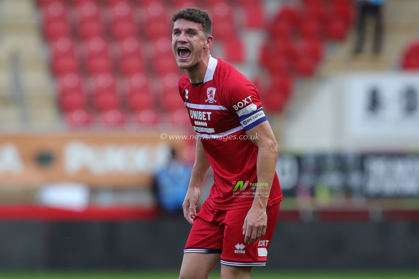 Darragh Lenihan #26 of Middlesbrough gestures and reacts during the Pre-season friendly match Rotherham United vs Middlesbrough at New York Stadium, Rotherham, United Kingdom, 19th July 2023

(Photo by James Heaton/News Images)