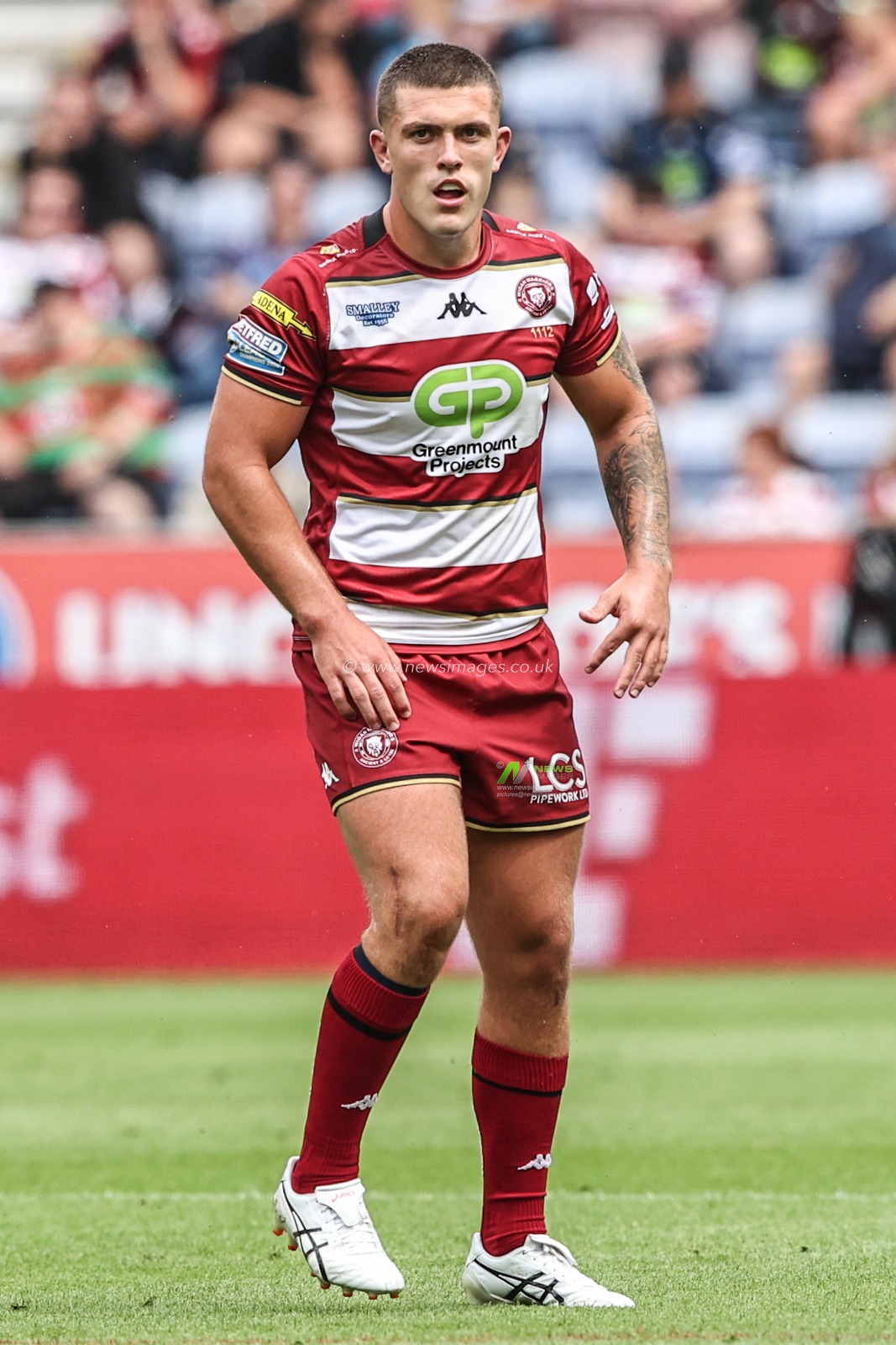 Brad O'neill of Wigan Warriors during the Betfred Super League Round 19 match Wigan Warriors vs Hull FC at The Brick Community Stadium, Wigan, United Kingdom, 19th July 2025

(Photo by Alfie Cosgrove/News Images)