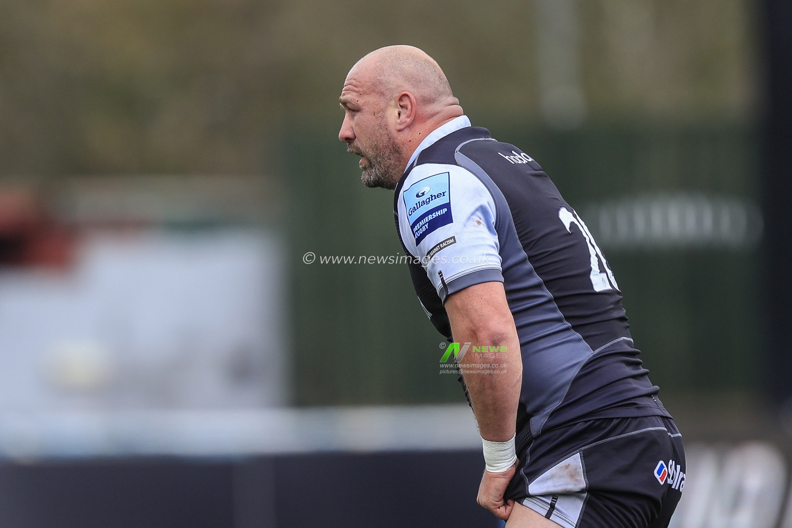 Carl Fearns of Newcastle Falcons, making his Falcons debut, during the game