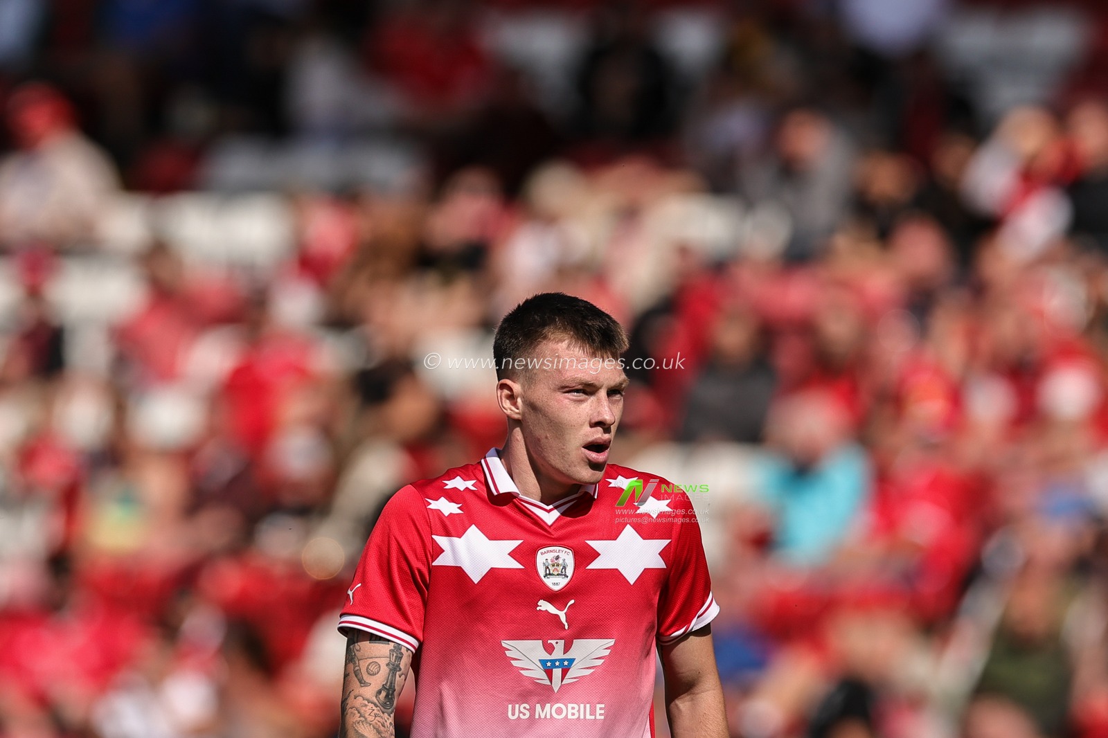 Kacper Lopata #4 of Barnsley during the Pre-season friendly match Barnsley vs Crewe Alexandra at Oakwell, Barnsley, United Kingdom, 29th July 2023

(Photo by Mark Cosgrove/News Images)