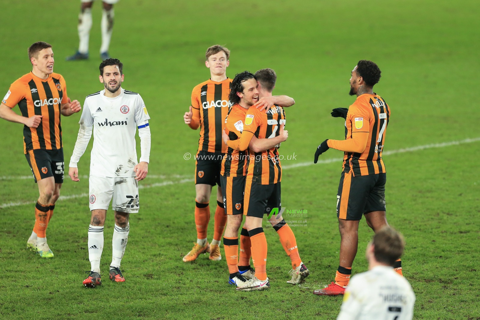 Gavin Whyte #23 of Hull City celebrates his goal to make it 2-0