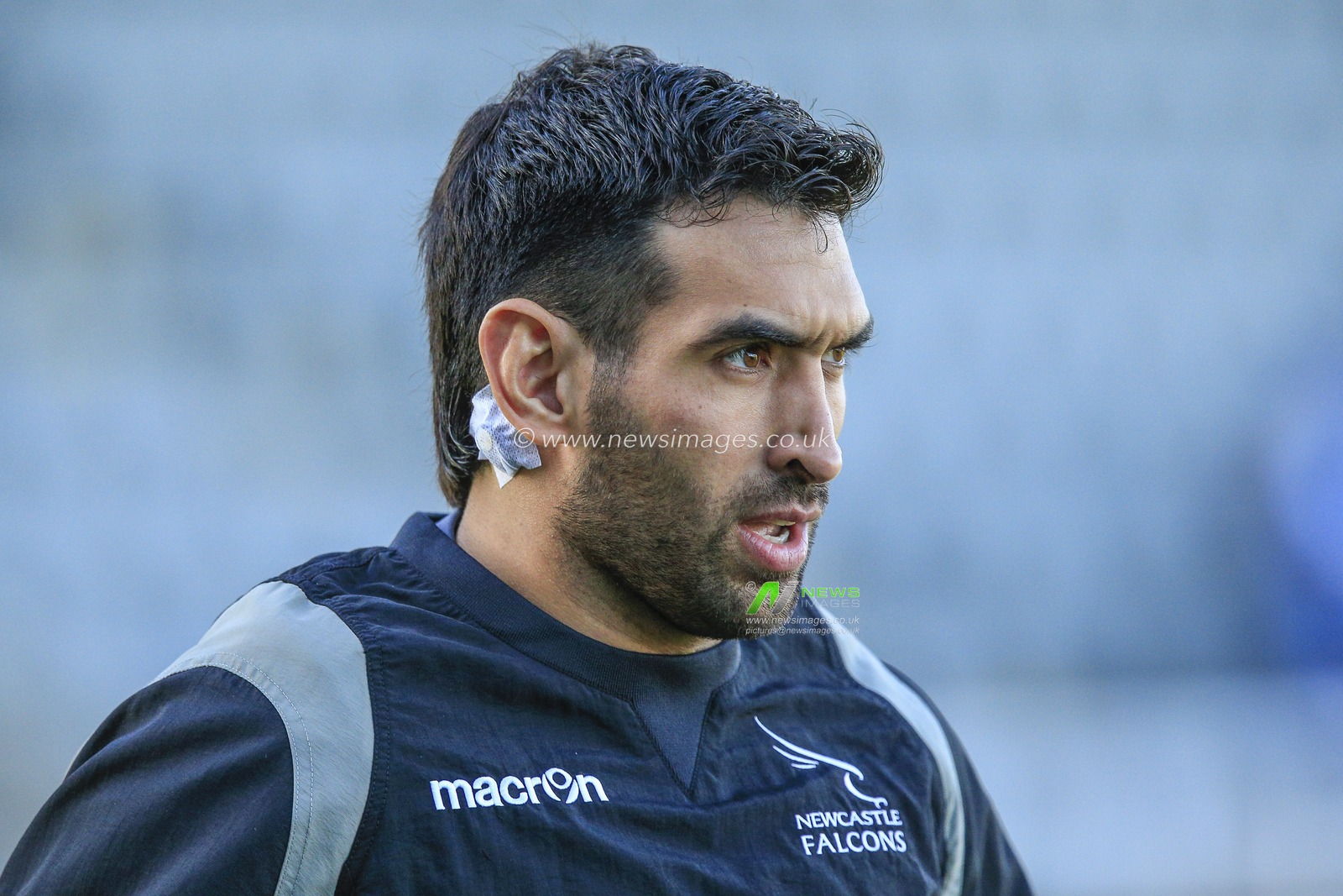 Matias Orlando of Newcastle Falcons during the pre-game warm up