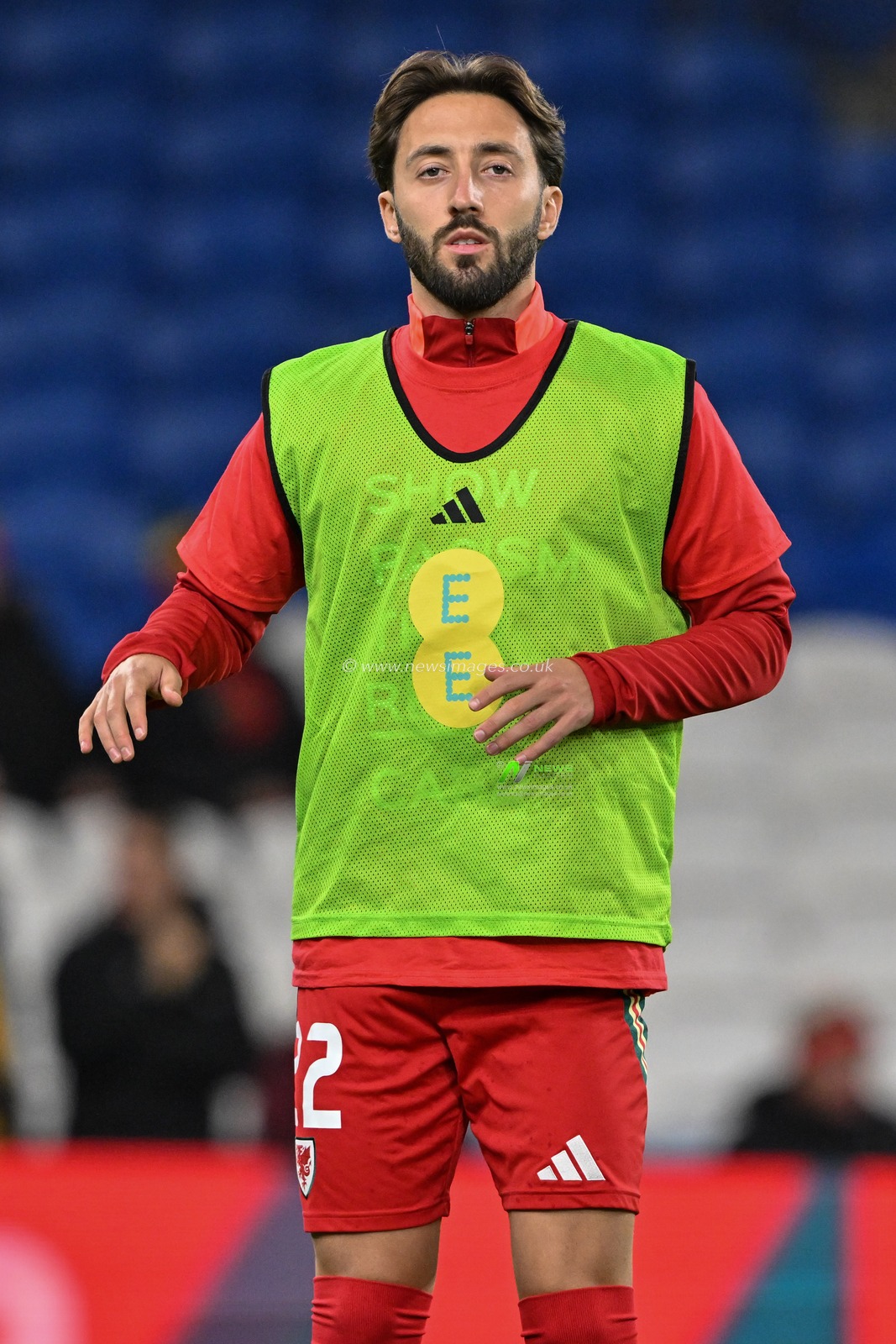 Josh Sheehan of Wales in the pregame warmup session during the UEFA Nations League - League B - Group 4 match Wales vs Montenegro at Cardiff City Stadium, Cardiff, United Kingdom, 14th October 2024

(Photo by Cody Froggatt/News Images)