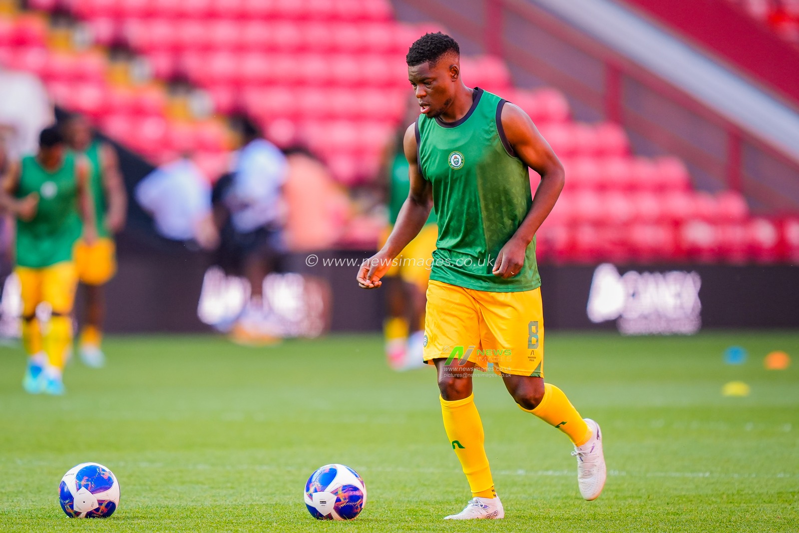 Marshall Munetsi in the pregame warmup session  during the Unity Cup 2026 Semi-Finals match Nigeria vs Zimbabwe at The Valley, London, United Kingdom on 26 May 2026

(Photo by Maynard Manyowa/News Images)