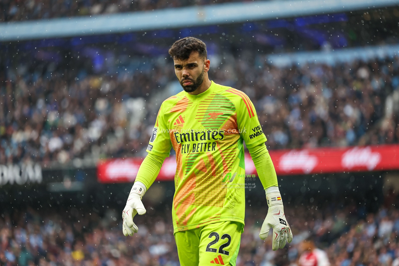 David Raya of Arsenal during the Premier League match Manchester City vs Arsenal at Etihad Stadium, Manchester, United Kingdom, 22nd September 2024

(Photo by Mark Cosgrove/News Images)