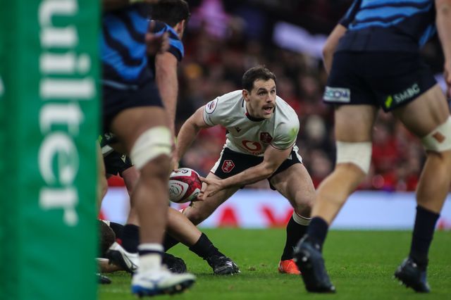 Tomos Williams of Wales during the Quilter Nations Series 2025 match Wales vs Japan at Principality Stadium, Cardiff, United Kingdom, 15th November 2025

(Photo by Andrew Lewis/News Images)

*** GER AUT SUI OUT ***