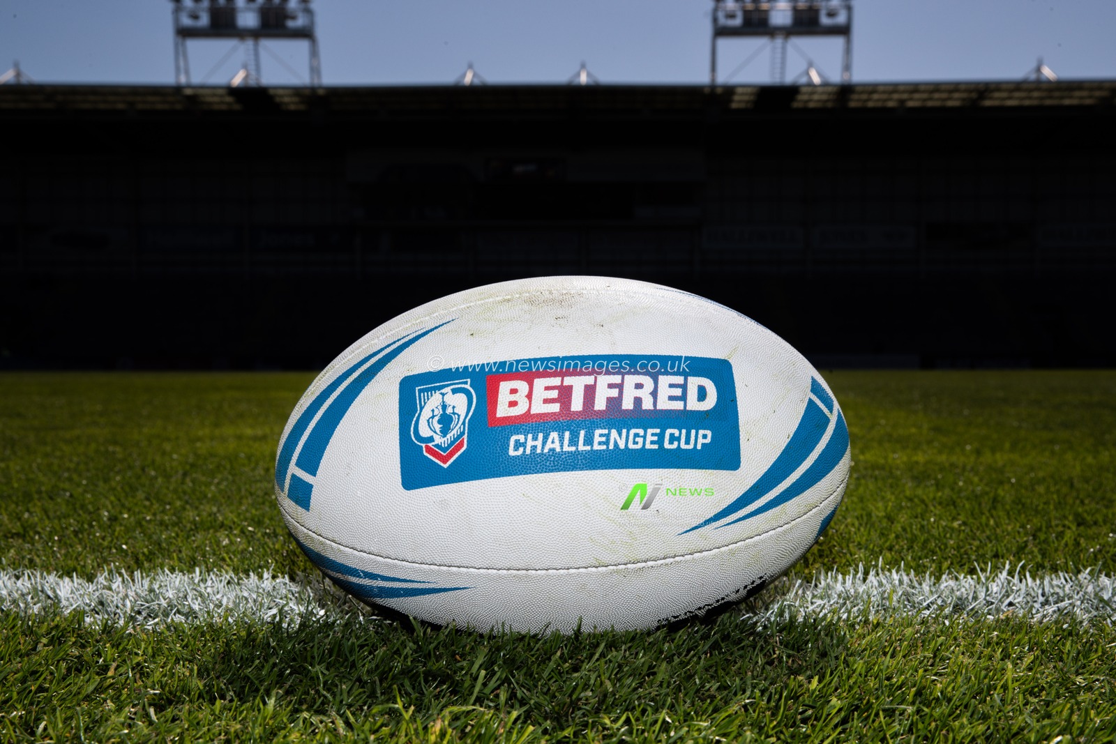 The Bettered Challenge Cup match ball ahead of the Betfred Challenge Cup Quarter Final match Warrington Wolves vs St Helens at Halliwell Jones Stadium, Warrington, United Kingdom, 5th April 2025

(Photo by Gareth Evans/News Images)