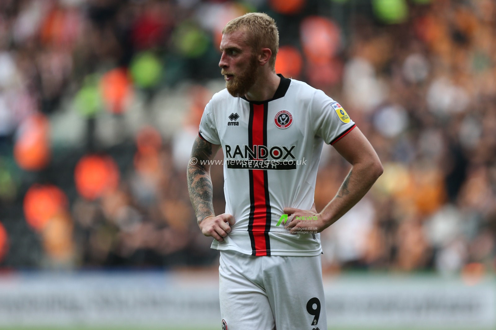 Oliver McBurnie #9 of Sheffield United during the Sky Bet Championship match Hull City vs Sheffield United at MKM Stadium, Hull, United Kingdom, 4th September 2022

(Photo by David Greaves Photos/ Via/News Images)