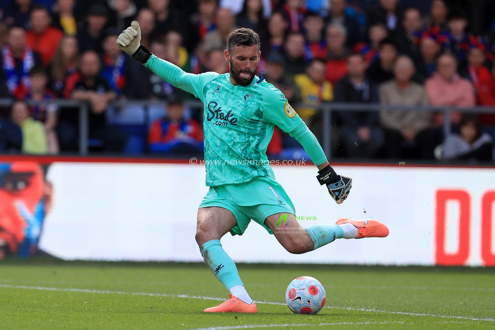 Ben Foster #1 of Watford in action.