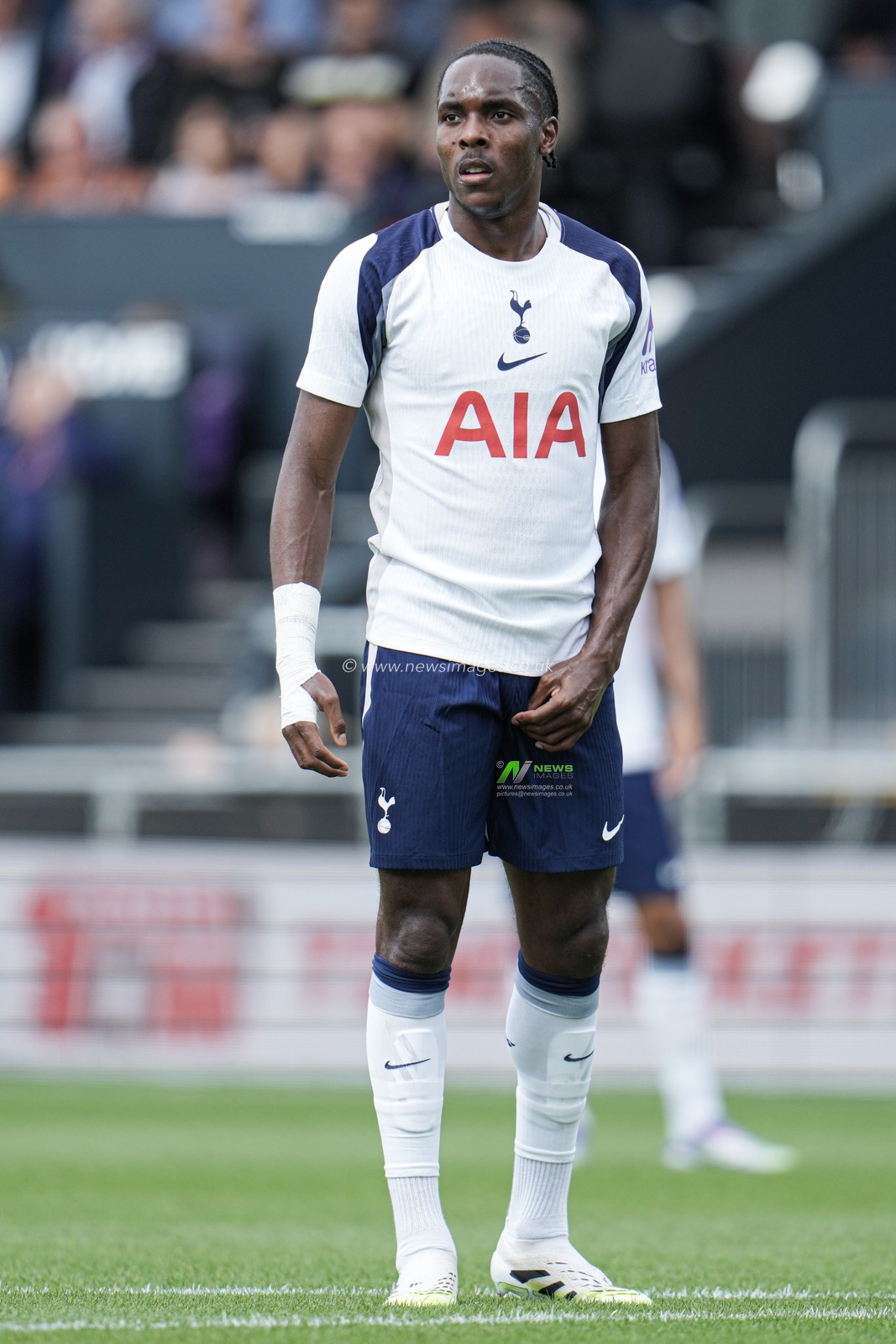 Mathys Tel of Tottenham Hotspur during the Pre-season friendly match Luton Town vs Tottenham Hotspur at Kenilworth Road, Luton, United Kingdom, 26th July 2025

(Photo by Harvey Murphy/News Images)