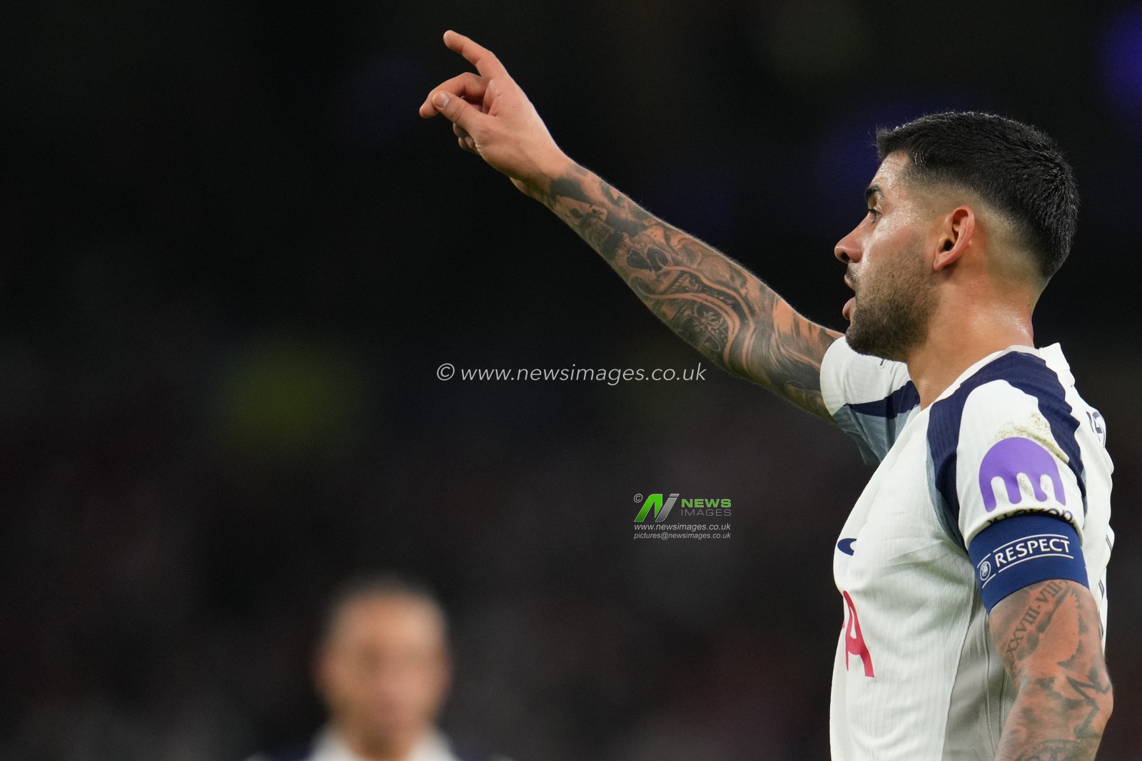 Cristian Romero of Tottenham Hotspur during the UEFA Champions League Matchday 6 of 8 Tottenham Hotspur vs Slavia Prague at Tottenham Hotspur Stadium, London, United Kingdom, 9th December 2025

(Photo by Harvey Murphy/News Images)

*** GER AUT SUI OUT ***