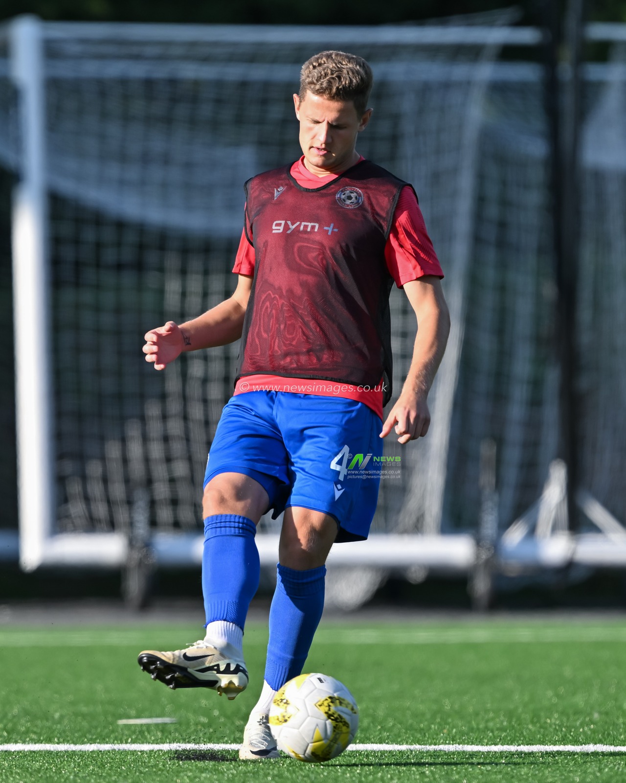 Kaspars Dubra of FK PanevÄ—Å¾ys warms up ahead of the UEFA Conference League match The New Saints vs FK PanevÄ—Å¾ys at Park Hall Stadium, Oswestry, United Kingdom, 29th August 2024

(Photo by Cody Froggatt/News Images)