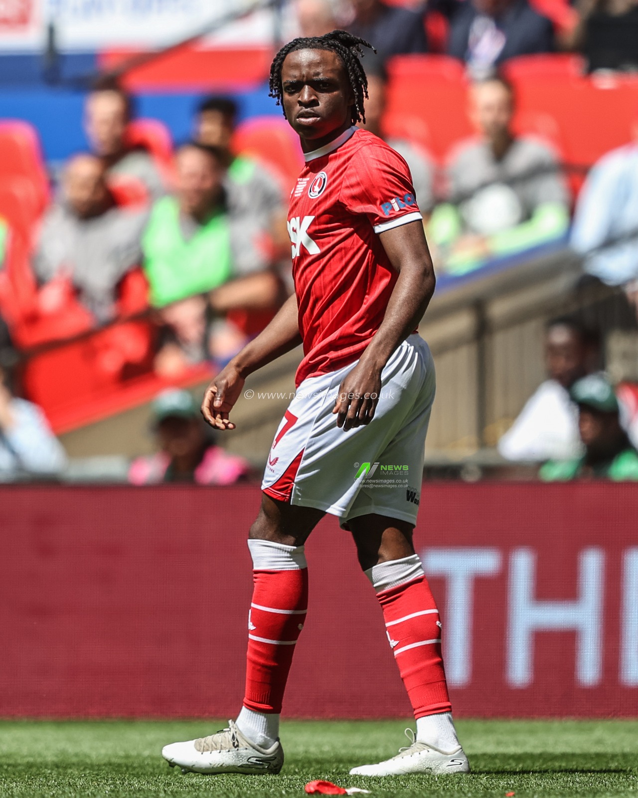 Tyreece Campbell of Charlton Athletic during the Sky Bet League 1 Playoff Final match Charlton Athletic vs Leyton Orient at Wembley Stadium, London, United Kingdom, 25th May 2025

(Photo by Alfie Cosgrove/News Images)