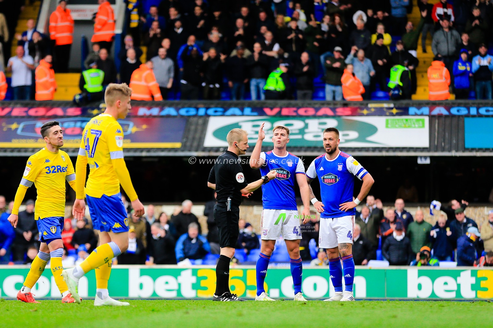 5th May 2019, Portman Road, Ipswich, England; Sky Bet Championship Ipswich Town vs Leeds United  ; Luke Chambers (04) of Ipswich reacts to being shown a red card

Credit: Georgie Kerr/News Images,

English Football League images are subject to DataCo Licence