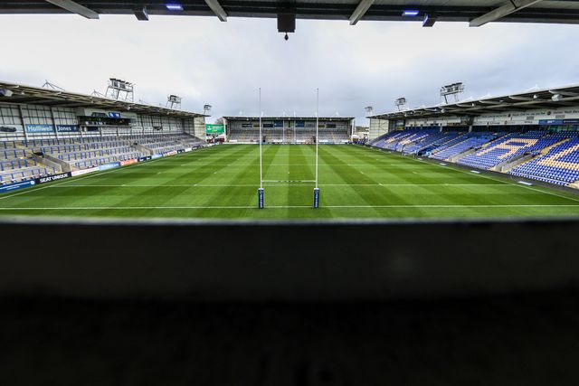 A general view of Halliwell Jones Stadium ahead of the Betfred Challenge Cup Quarter Final match Warrington Wolves vs Leigh Leopards at The Halliwell Jones Stadium, Warrington, United Kingdom on 11 April 2026

(Photo by Alfie Cosgrove/News Images)