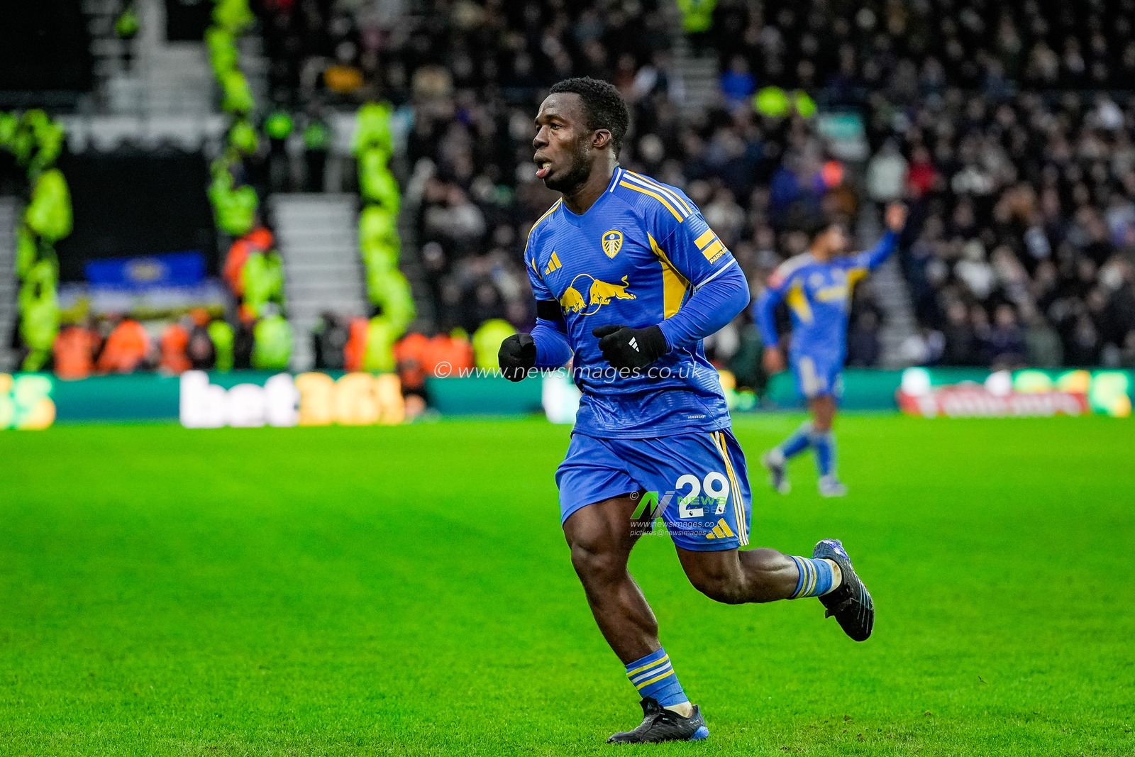 Wilfried Gnonto of Leeds United during the Emirates FA Cup Third Round match Derby County vs Leeds United at Pride Park Stadium, Derby, United Kingdom, 11th January 2026

(Photo by Maynard Manyowa/News Images)
