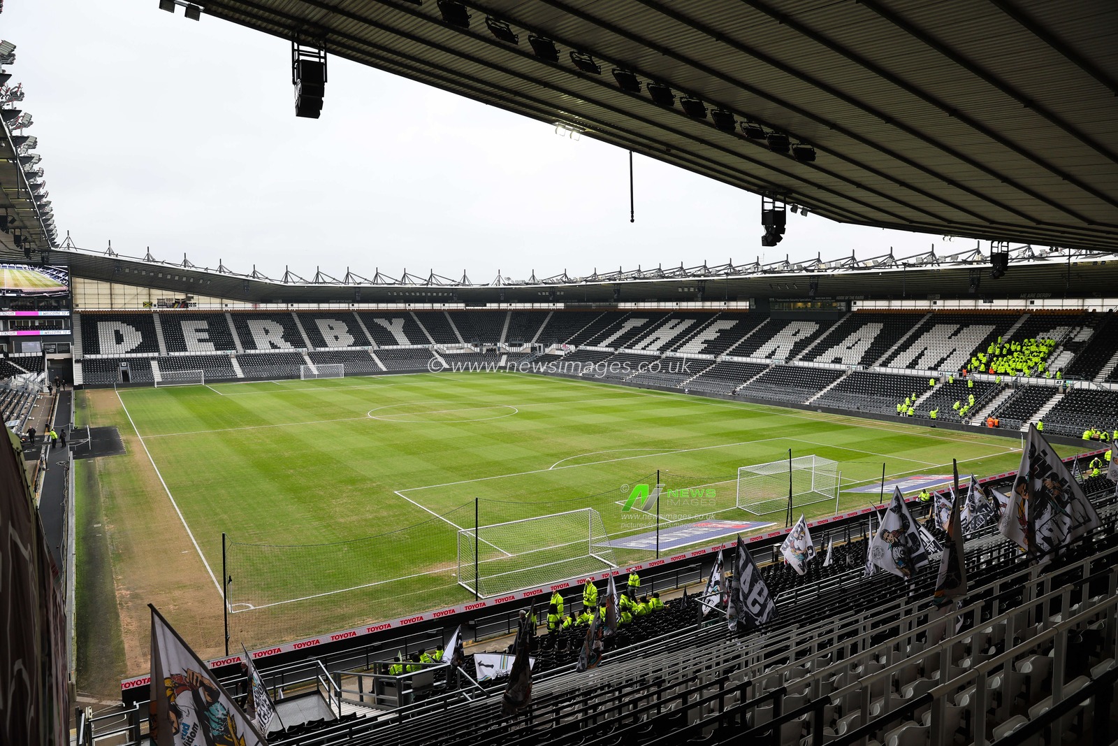 A general view of Pride Park Stadium before the Sky Bet Championship match Derby County vs Sheffield United at Pride Park Stadium, Derby, United Kingdom, 1st February 2025

(Photo by Alex Roebuck/News Images)