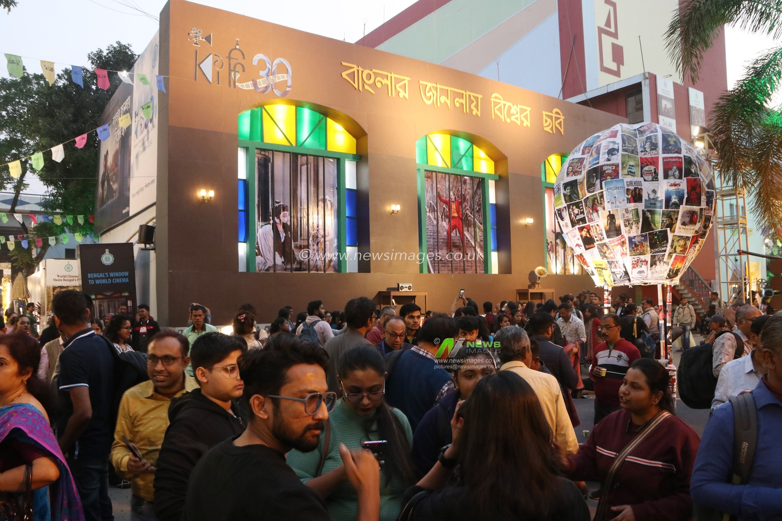 People visit a venue of the 30th Kolkata International Film Festival in Kolkata, India, on December 7, 2024.Pictures by Debajyoti Chakraborty.(Photo: Debajyoti Chakraborty/News Images)