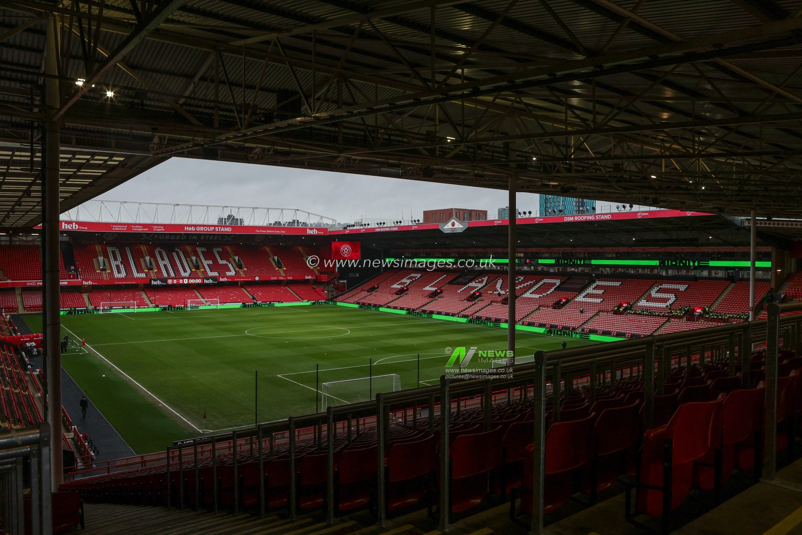A general view of Bramall Lane ahead of the Emirates FA Cup Third Round match Sheffield United vs Mansfield Town at Bramall Lane, Sheffield, United Kingdom, 11th January 2026

(Photo by Richard Bierton/News Images)