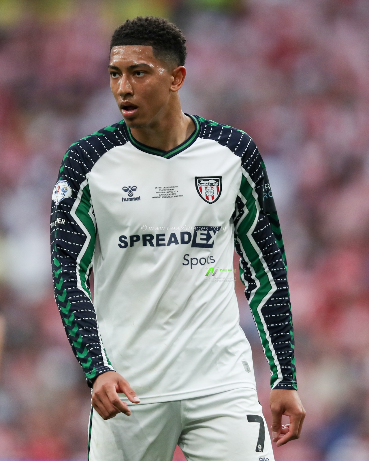 Jobe Bellingham of Sunderland during the Sky Bet Championship Playoff Final match Sheffield United vs Sunderland at Wembley Stadium, London, United Kingdom, 24th May 2025

(Photo by Izzy Poles/News Images)