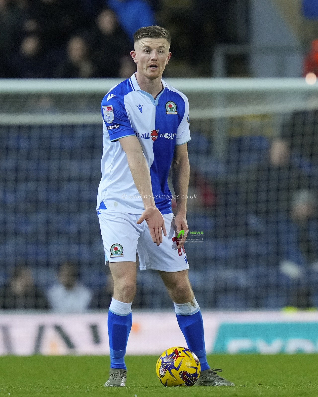Scott Wharton #16 of Blackburn Rovers gestures during the Sky Bet Championship match Blackburn Rovers vs Bristol City at Ewood Park, Blackburn, United Kingdom, 12th December 2023

(Photo by Steve Flynn/News Images)